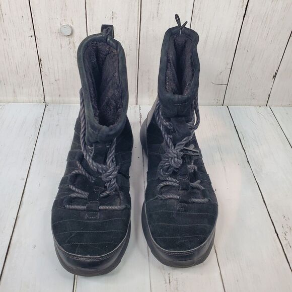 Nike Roshe One Hi Snow Boots Suede & Leather Women's Size 8.5 Black 807426 001 - Picture 6 of 16